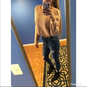 Light pink cropped sweater